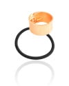 Pony Cuff Tubo Reto Liso Banho Dourado
