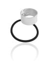 Pony Cuff Tubo Reto Liso Banho Branco