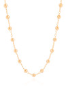 Gargantilha Elos Bolas Lisas 5 mm Banhado a Ouro 18K - 45 cm