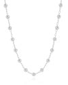 Gargantilha Elos Bolas Lisas 5 mm Ródio Branco - 45 cm