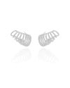 Ear Cuff Filetes Lisos 1.5 cm Ródio Branco
