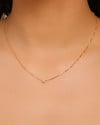 Gargantilha Veneziana Quadrado 3 mm Banhado a Ouro 18K - 45 cm