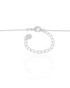 Gargantilha Veneziana Quadrado 3 mm Ródio Branco - 45 cm
