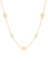 Choker Flores Pontos de Luz Cristal Banhado a Ouro 18K