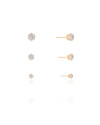 Trio Pontos de Luz Cristal Banhado a Ouro 18K