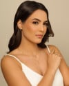 Pulseira Elos Cruz Lisa Banhado a Ouro 18K