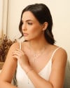 Pulseira Elos Cruz Lisa Ródio Branco