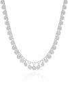 Choker Plaquinhas Lisas 6 mm Ródio Branco