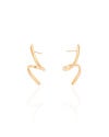 Brinco Orgânico Espiral Liso 2.7 cm Banhado a Ouro 18K