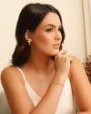 Pulseira Dupla Bolinhas Elos Ponto de Luz Cristal Banhado a Ouro 18K
