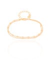 Pulseira Dupla Veneziana Bolinhas Banhado a Ouro 18K
