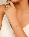Pulseira Dupla Veneziana Bolinhas Banhado a Ouro 18K