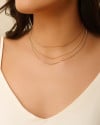 Gargantilha Tripla Rabo de Rato Mix de Banhos Banhado a Ouro 18K