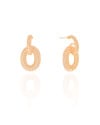 Brinco Palito Oval Cravejado Cristal Banhado a Ouro 18K