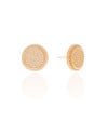 Brinco Redondo Cravejado Cristal 1.8 cm Banhado a Ouro 18K