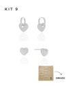 KIT 9 Banho Ródio Branco