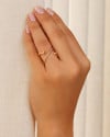 Anel X Bola Lisa Cravejado Cristal Tamanho 19 Banhado a Ouro 18K