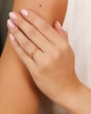 Anel Ajustável Elos Bolinhas Tamanho G Banhado a Ouro 18K