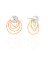 Brinco Espiral Orgânico Mix de Banhos 2.6 cm Banhado a Ouro 18K