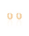 Brinco Argola Click Elos Bolinhas 1.5 cm Banhado a Ouro 18K