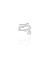 Piercing Orgânico Gotas Cristal Ródio Branco