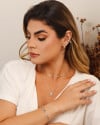 Pulseira Elos Entrelaçados Ródio Branco