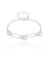 Pulseira Elos Entrelaçados Ródio Branco