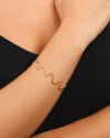 Bracelete Ondas 1.2 cm Banhado a Ouro 18K