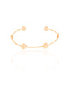 Bracelete Bolas Achatadas Lisas Banhado a Ouro 18K