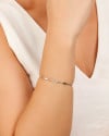 Bracelete Torcido 3 mm Ródio Branco