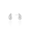 Brinco Gota Lisa Abs 1.6 cm Ródio Branco
