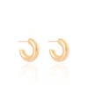 Brinco Argola Tubo Lisa Abs 1.8 cm Banhado a Ouro 18K