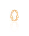 Anel Elos U Cravejado Cristal Tamanho 14 Banhado a Ouro 18K
