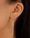 Brinco Elos U Balanço 6.0 cm Banhado a Ouro 18K