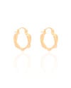 Brinco Argola Torcida Fecho Italiano 2.2 cm Banhado a Ouro 18K