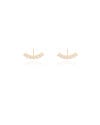 Ear Cuff Cravejado Cristal 1.3 cm Banhado a Ouro 18K