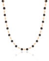 Choker Bolas Geométricas Pretas e Lisas Douradas Banhado a Ouro 18K
