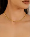 Choker Elos em U 5 mm Banhado a Ouro 18K
