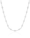 Choker Navetes Cristal Ródio Branco