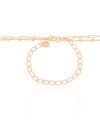 Choker Dupla Elos Bolinhas Lisas Banhado a Ouro 18K