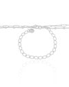 Choker Dupla Elos Bolinhas Lisas Ródio Branco