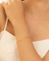 Bracelete Fio Ondas 1 mm Banhado a Ouro 18K