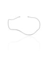 Bracelete Fio Ondas 1 mm Ródio Branco