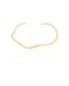 Bracelete Fio Quadrado Torcido 2 mm Banhado a Ouro 18K