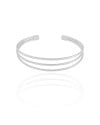Bracelete Três Fios Ródio Branco
