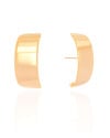 Ear Hook Liso 3.2 cm Flat Banhado a Ouro 18K