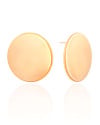 Brinco Redondo Liso 3.7 cm Banhado a Ouro 18K