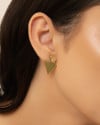 Brinco Triângulo Duplo Liso 2.1 cm Banhado a Ouro 18K