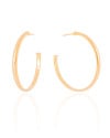 Brinco Argola Lisa 4.0 cm Banhado a Ouro 18K