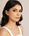 Piercing Coração Cravejado Cristal Banhado a Ouro 18K